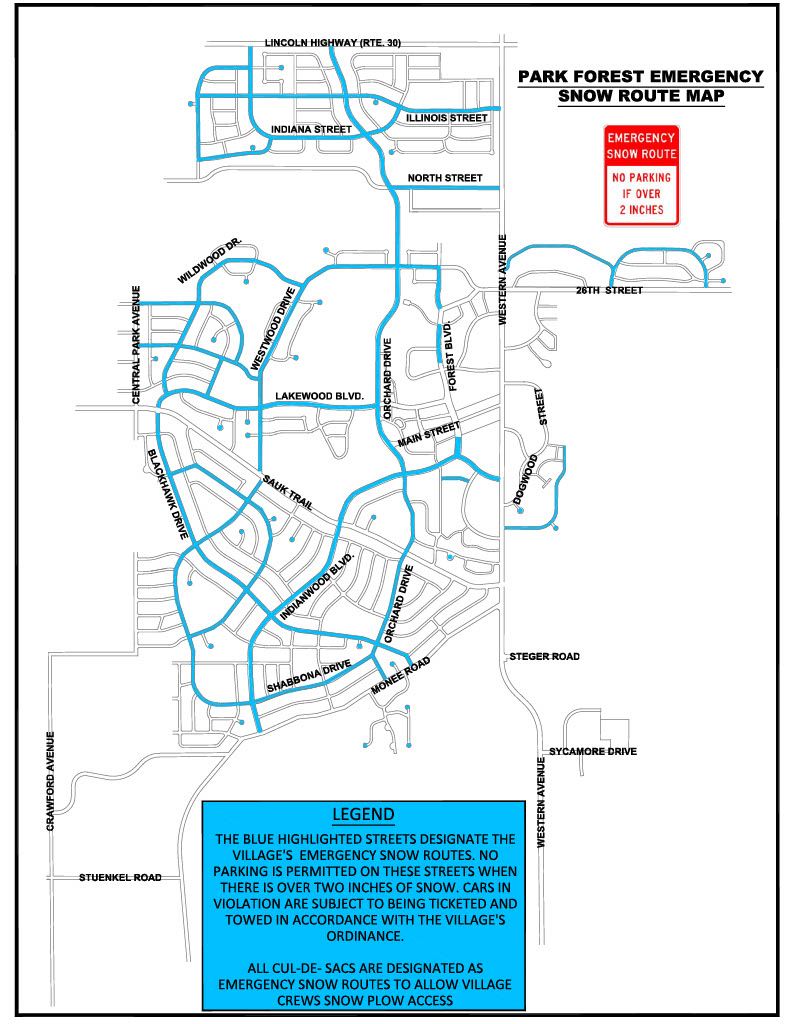 snow route parking ban